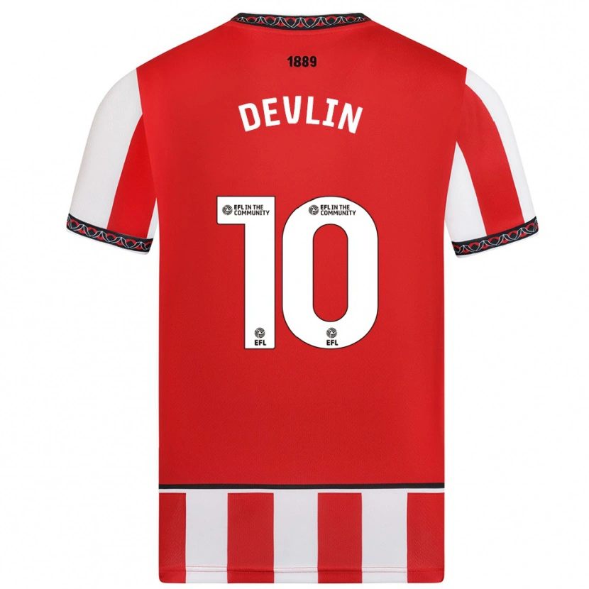 Danxen Dětské Charlie Devlin #10 Červená Bílá Domů Hráčské Dresy 2025/26 Dres