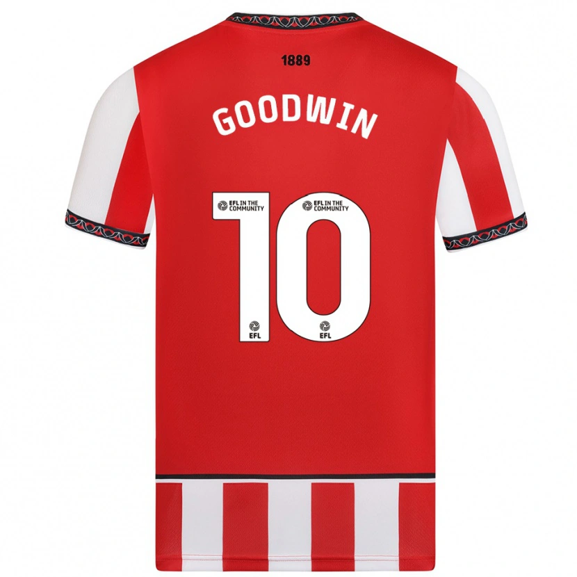 Danxen Dětské Isobel Goodwin #10 Červená Bílá Domů Hráčské Dresy 2025/26 Dres