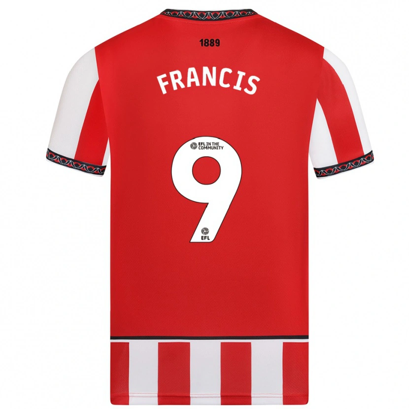 Danxen Dětské Marshall Francis #9 Červená Bílá Domů Hráčské Dresy 2025/26 Dres