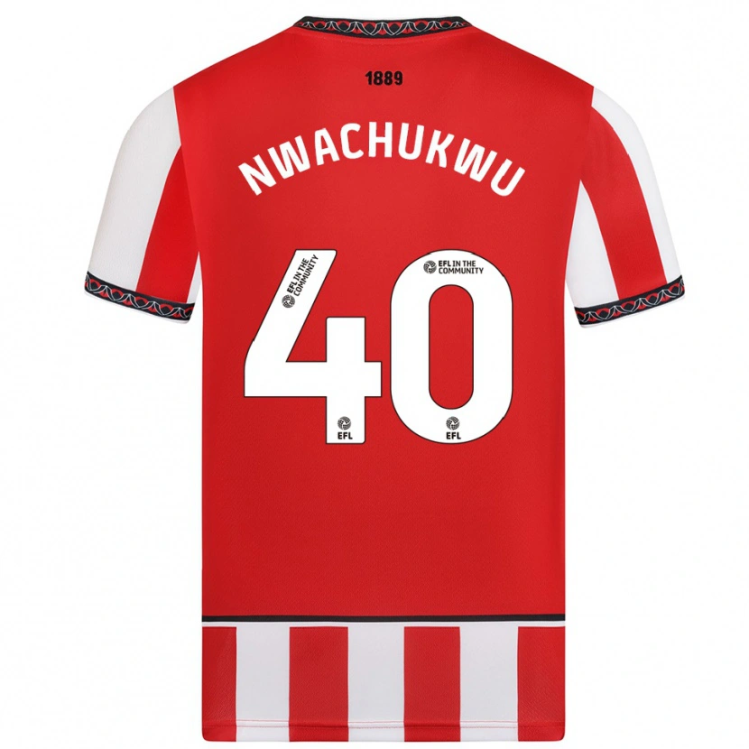 Danxen Dětské Christian Nwachukwu #40 Červená Bílá Domů Hráčské Dresy 2025/26 Dres