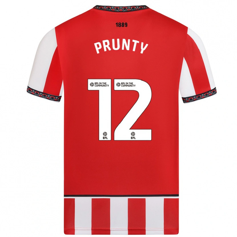 Danxen Dětské Jayden Prunty #12 Červená Bílá Domů Hráčské Dresy 2025/26 Dres