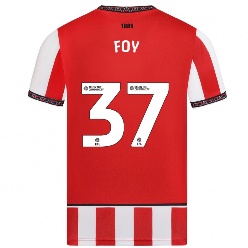 Danxen Dětské Grace Foy #37 Červená Bílá Domů Hráčské Dresy 2025/26 Dres
