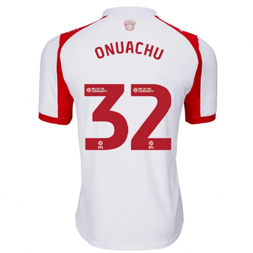 Danxen Dětské Paul Onuachu #32 Bílá Červená Domů Hráčské Dresy 2025/26 Dres