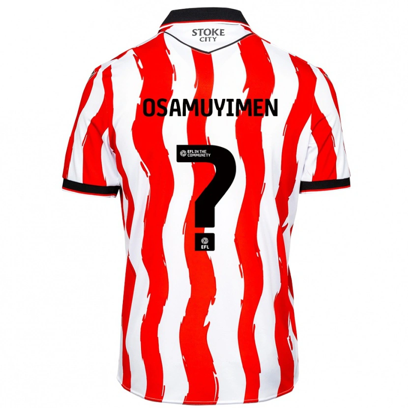 Danxen Dětské David Osamuyimen #0 Bílá Červená Domů Hráčské Dresy 2025/26 Dres