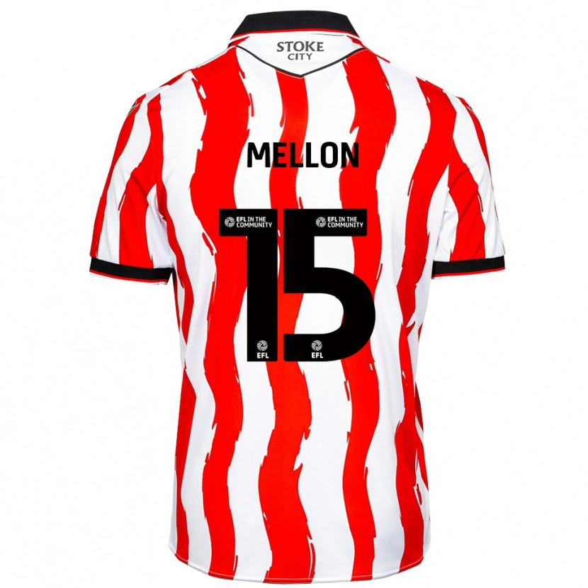 Danxen Dětské Luke Mellon #15 Bílá Červená Domů Hráčské Dresy 2025/26 Dres
