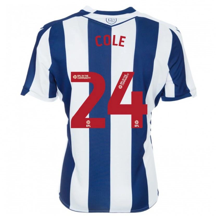 Danxen Dětské Delphi Cole #24 Tmavě Modrá Bílá Domů Hráčské Dresy 2025/26 Dres