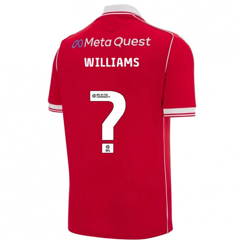 Danxen Dětské Sam Williams #0 Červená Bílá Domů Hráčské Dresy 2025/26 Dres