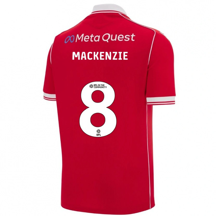 Danxen Dětské Libby Mackenzie #8 Červená Bílá Domů Hráčské Dresy 2025/26 Dres
