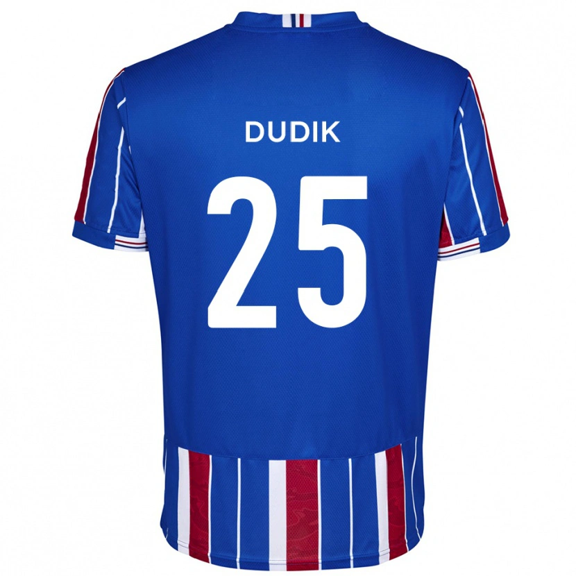 Danxen Dětské Anton Dudik #25 Modrá Červená Bílá Domů Hráčské Dresy 2025/26 Dres