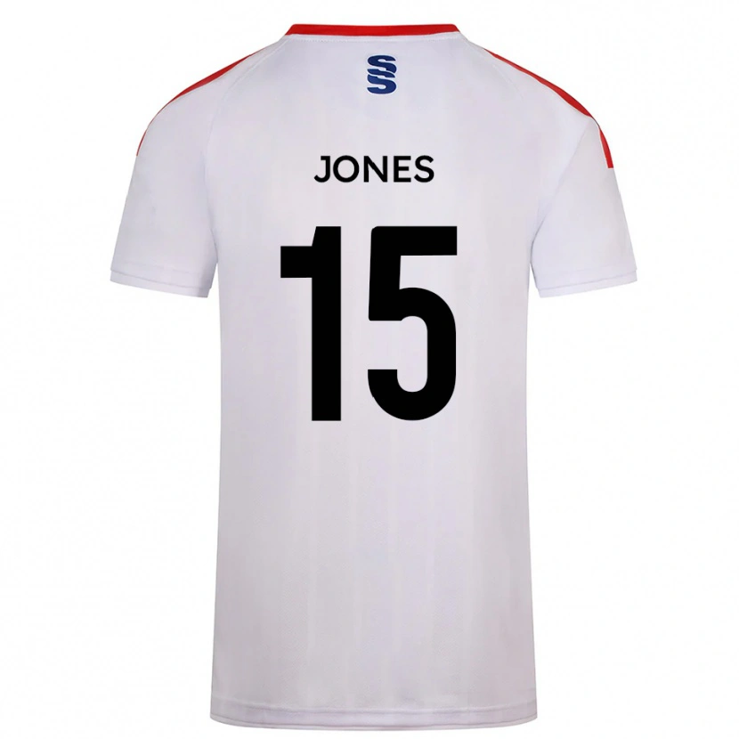 Danxen Dětské Kieran Jones #15 Bílá Tmavě Modrá Domů Hráčské Dresy 2025/26 Dres