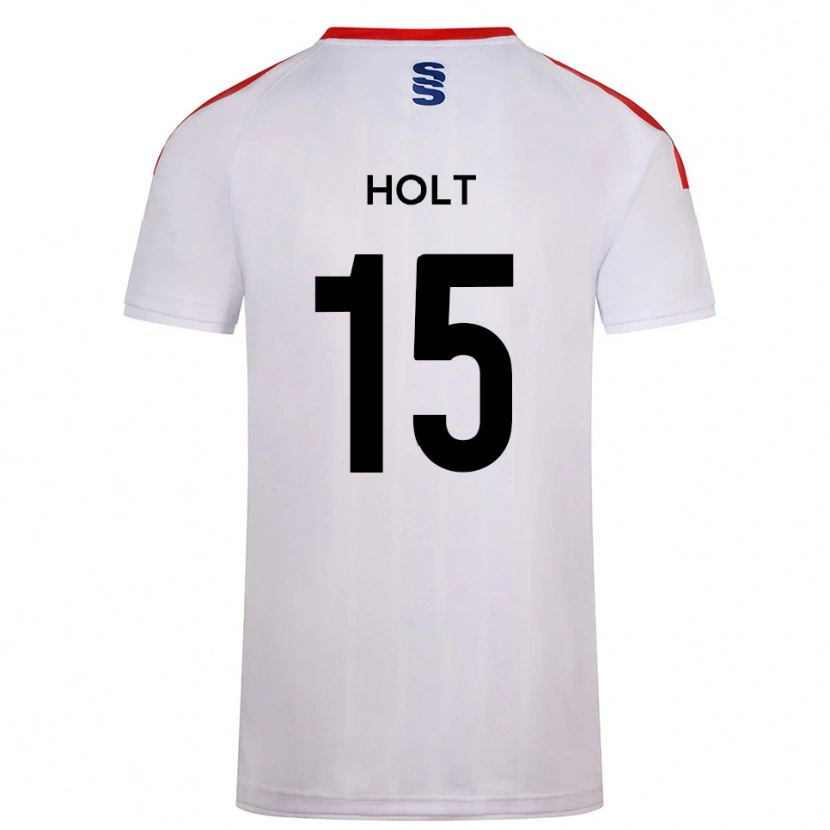 Danxen Dětské Ella Holt #15 Bílá Tmavě Modrá Domů Hráčské Dresy 2025/26 Dres