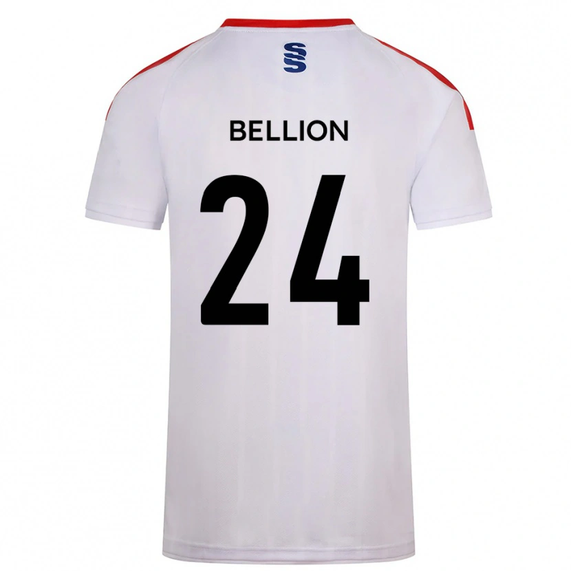 Danxen Dětské Daniel Bellion #24 Bílá Tmavě Modrá Domů Hráčské Dresy 2025/26 Dres