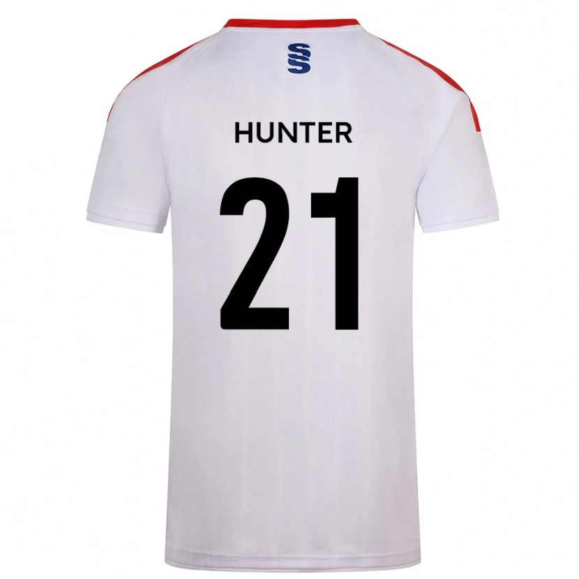 Danxen Dětské Megan Hunter #21 Bílá Tmavě Modrá Domů Hráčské Dresy 2025/26 Dres