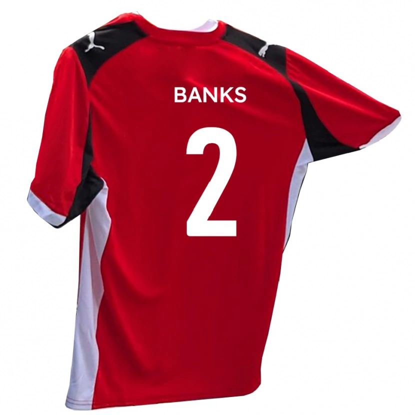 Danxen Dětské Lewis Banks #2 Červená Bílá Domů Hráčské Dresy 2025/26 Dres