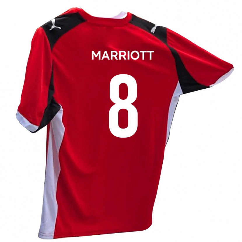 Danxen Dětské Isaac Marriott #8 Červená Bílá Domů Hráčské Dresy 2025/26 Dres