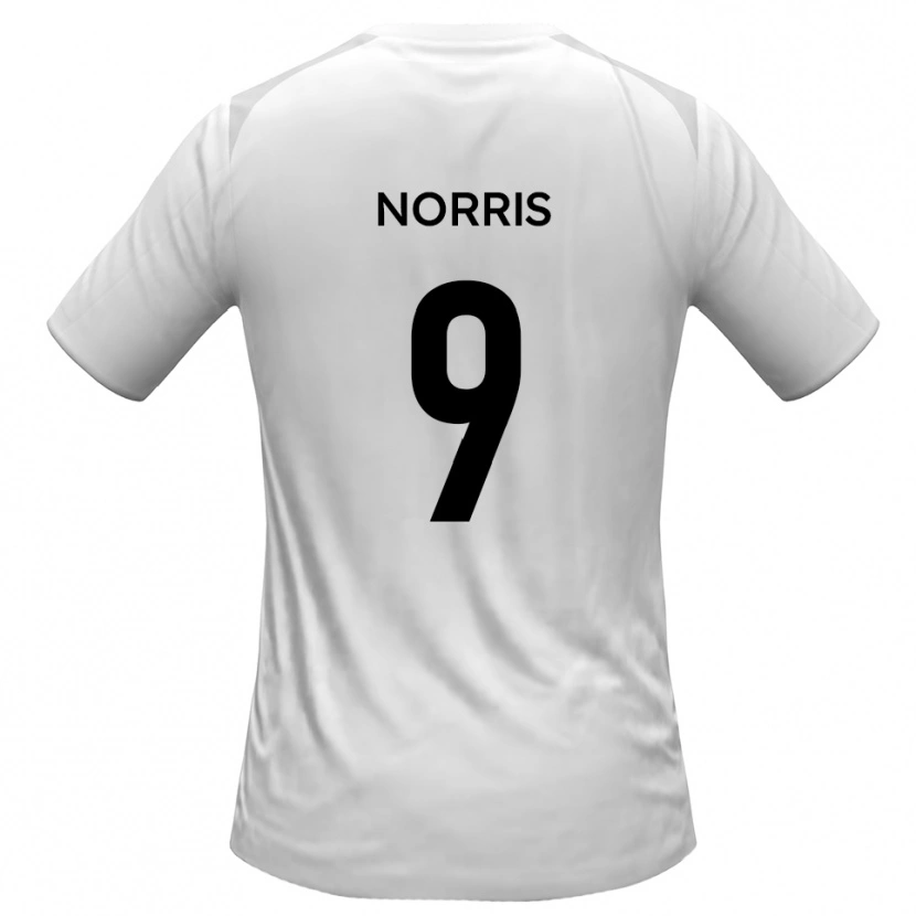 Danxen Dětské Luke Norris #9 Bílá Šedá Domů Hráčské Dresy 2025/26 Dres