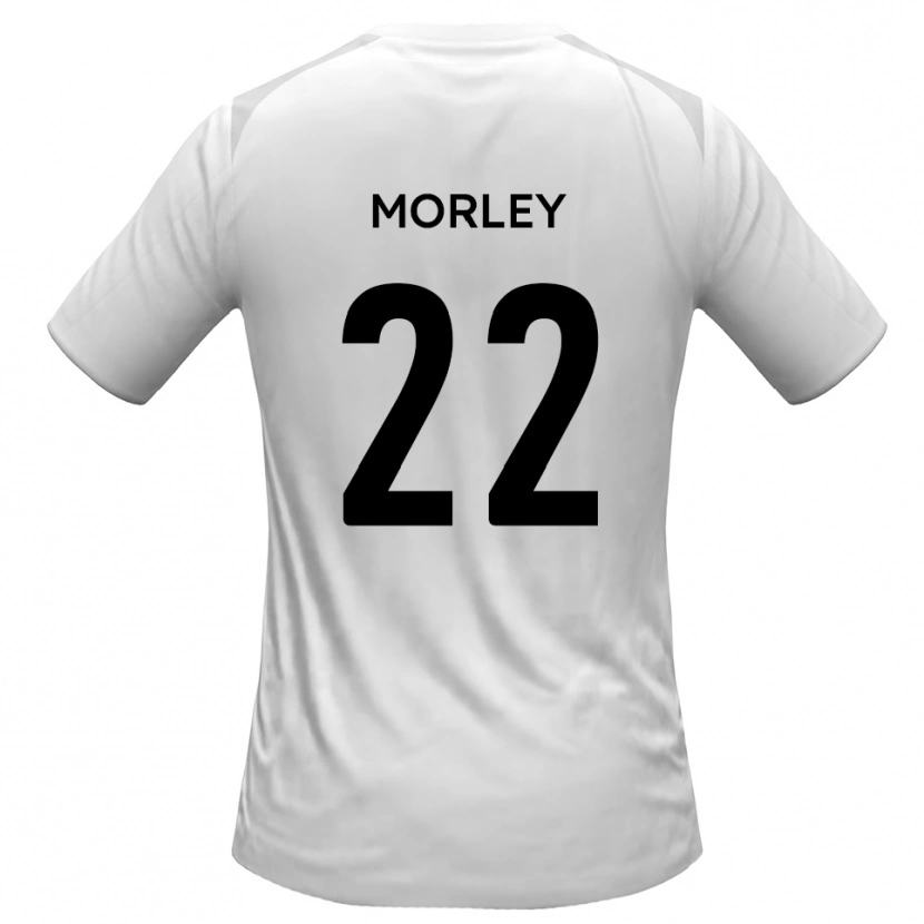 Danxen Dětské Adam Morley #22 Bílá Šedá Domů Hráčské Dresy 2025/26 Dres