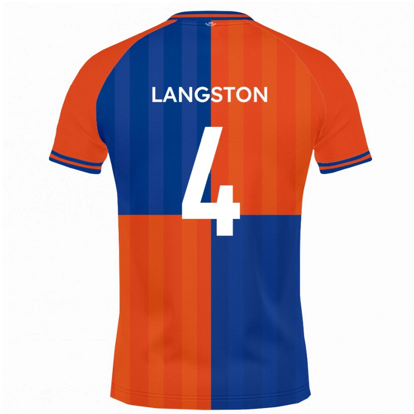 Danxen Dětské George Langston #4 Oranžová Královská Modř Domů Hráčské Dresy 2025/26 Dres