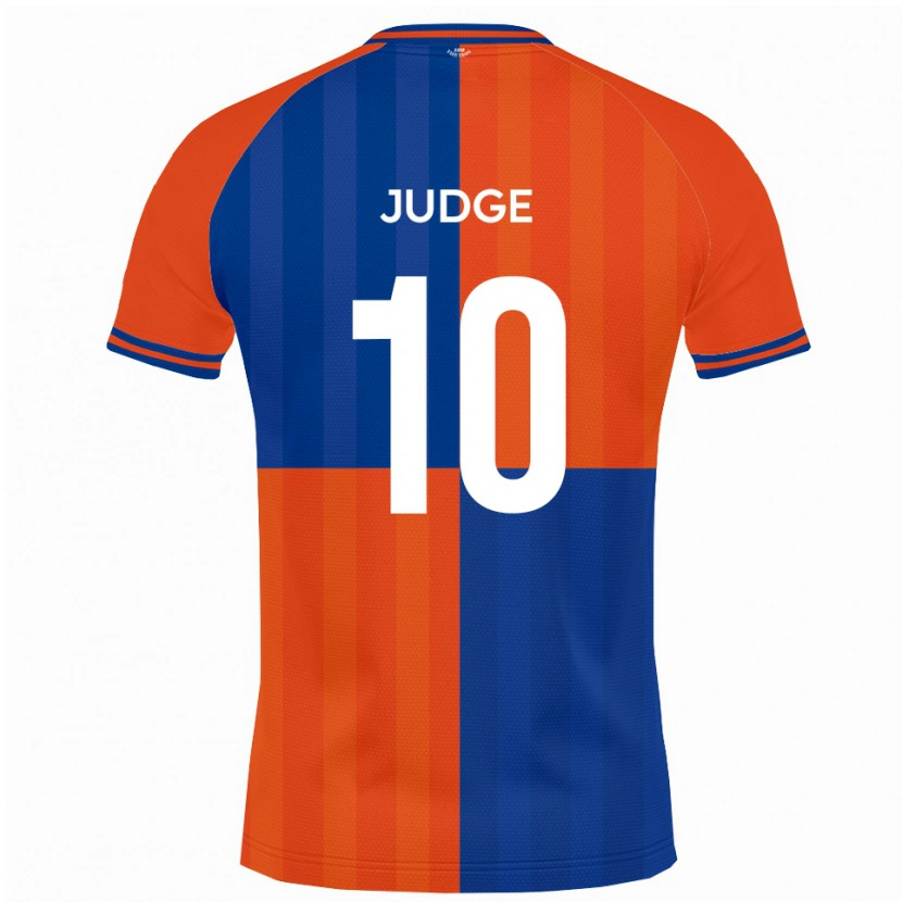 Danxen Dětské Alan Judge #10 Oranžová Královská Modř Domů Hráčské Dresy 2025/26 Dres