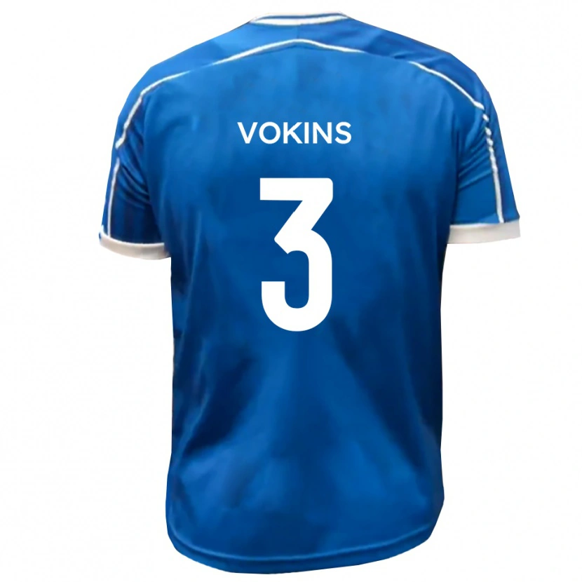 Danxen Dětské Jake Vokins #3 Modrá Bílá Domů Hráčské Dresy 2025/26 Dres