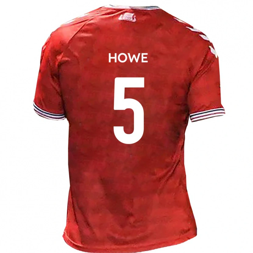 Danxen Dětské Callum Howe #5 Červená Bílá Domů Hráčské Dresy 2025/26 Dres