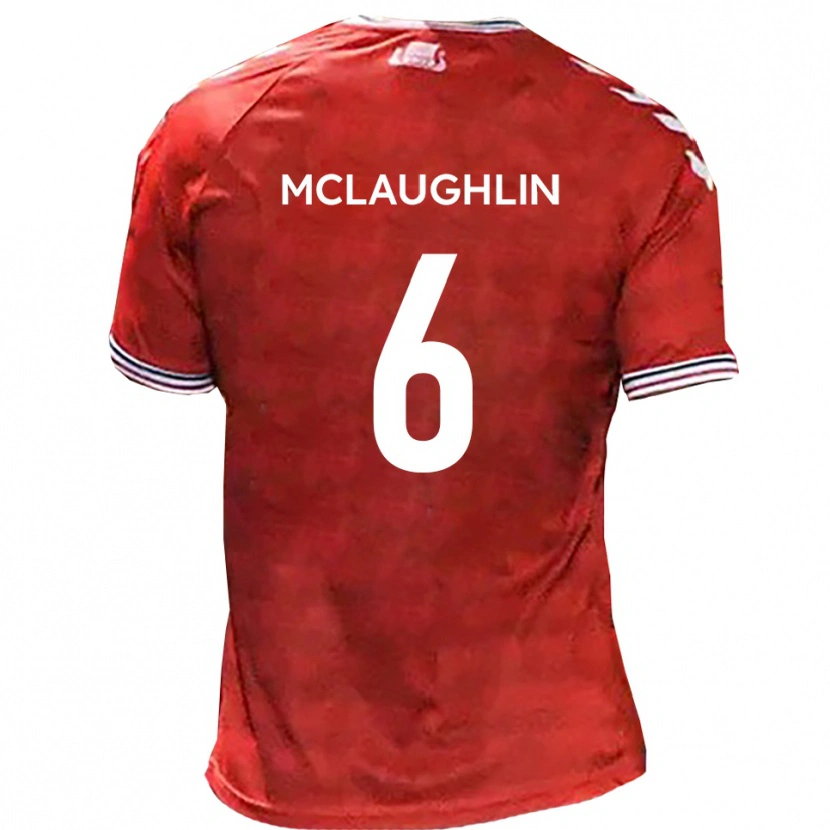 Danxen Dětské Paddy Mclaughlin #6 Červená Bílá Domů Hráčské Dresy 2025/26 Dres