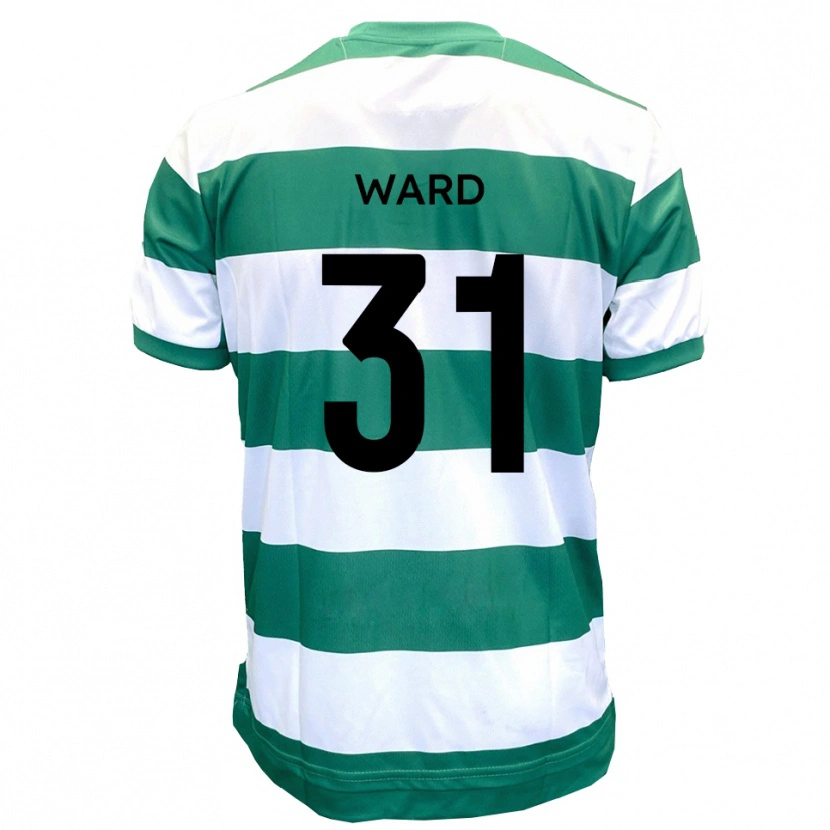 Danxen Dětské Jed Ward #31 Zelená Bílá Domů Hráčské Dresy 2025/26 Dres