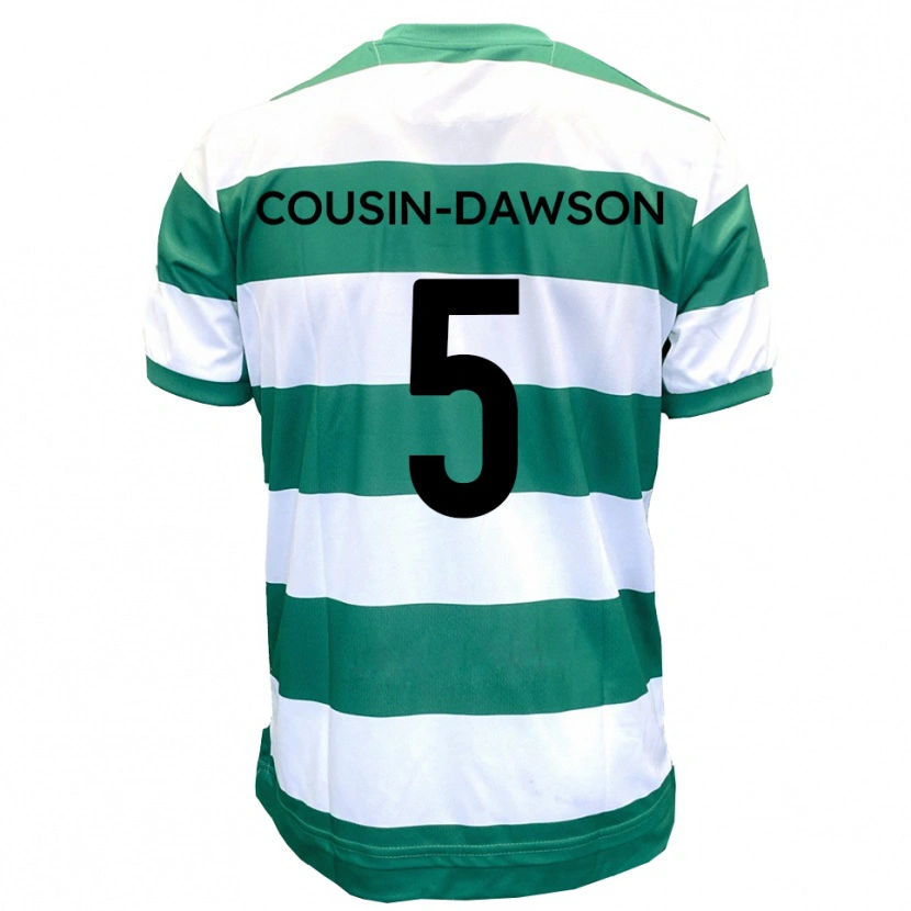Danxen Dětské Finn Cousin-Dawson #5 Zelená Bílá Domů Hráčské Dresy 2025/26 Dres