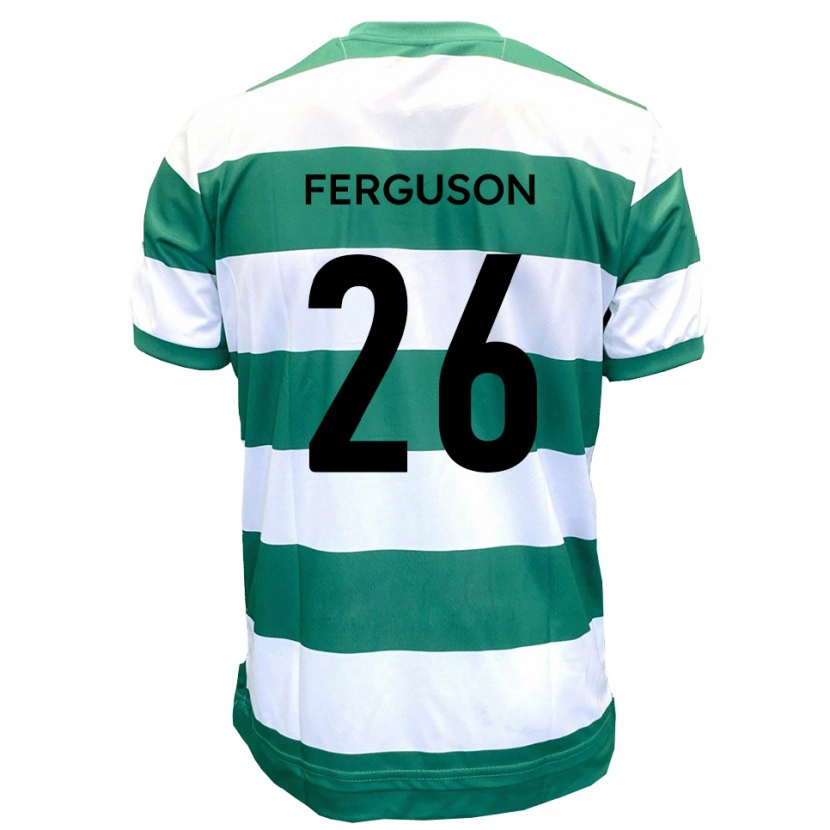 Danxen Dětské Kyle Ferguson #26 Zelená Bílá Domů Hráčské Dresy 2025/26 Dres