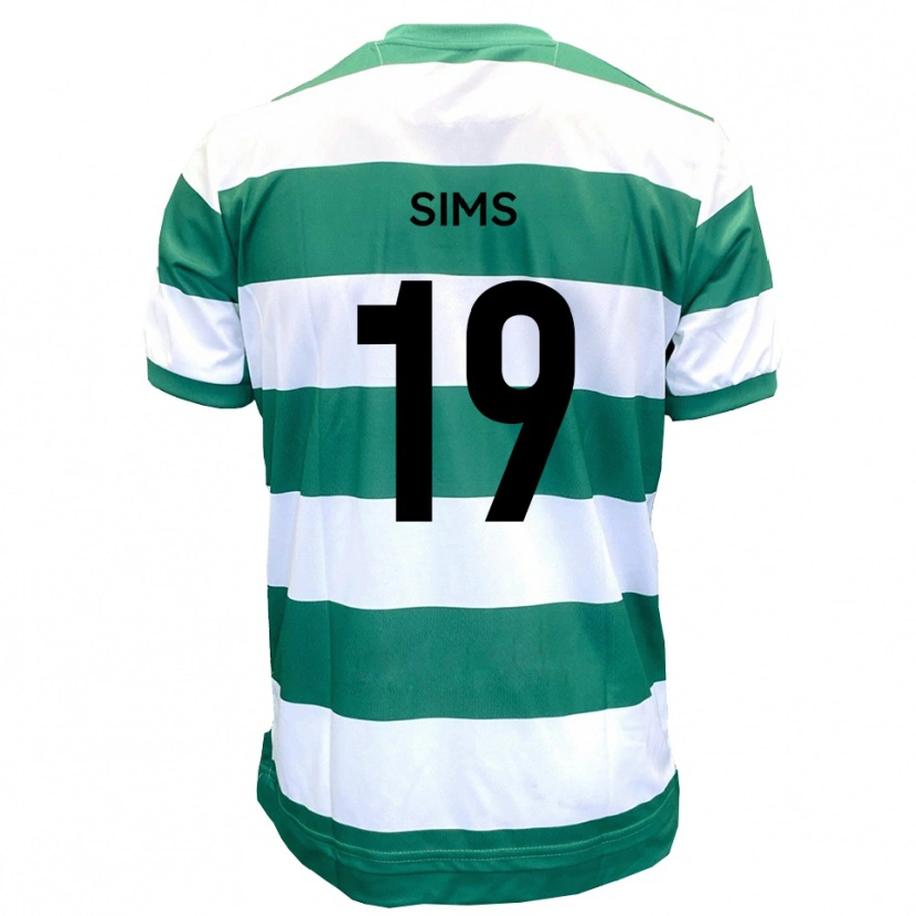 Danxen Dětské Josh Sims #19 Zelená Bílá Domů Hráčské Dresy 2025/26 Dres