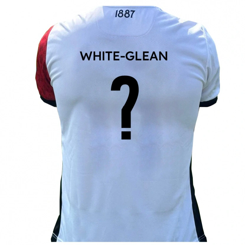 Danxen Dětské Kingston White-Glean #0 Červená Bílá Domů Hráčské Dresy 2025/26 Dres