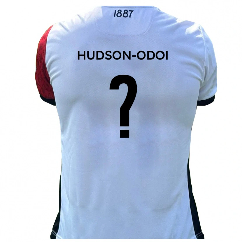 Danxen Dětské Jayden Hudson-Odoi #0 Červená Bílá Domů Hráčské Dresy 2025/26 Dres