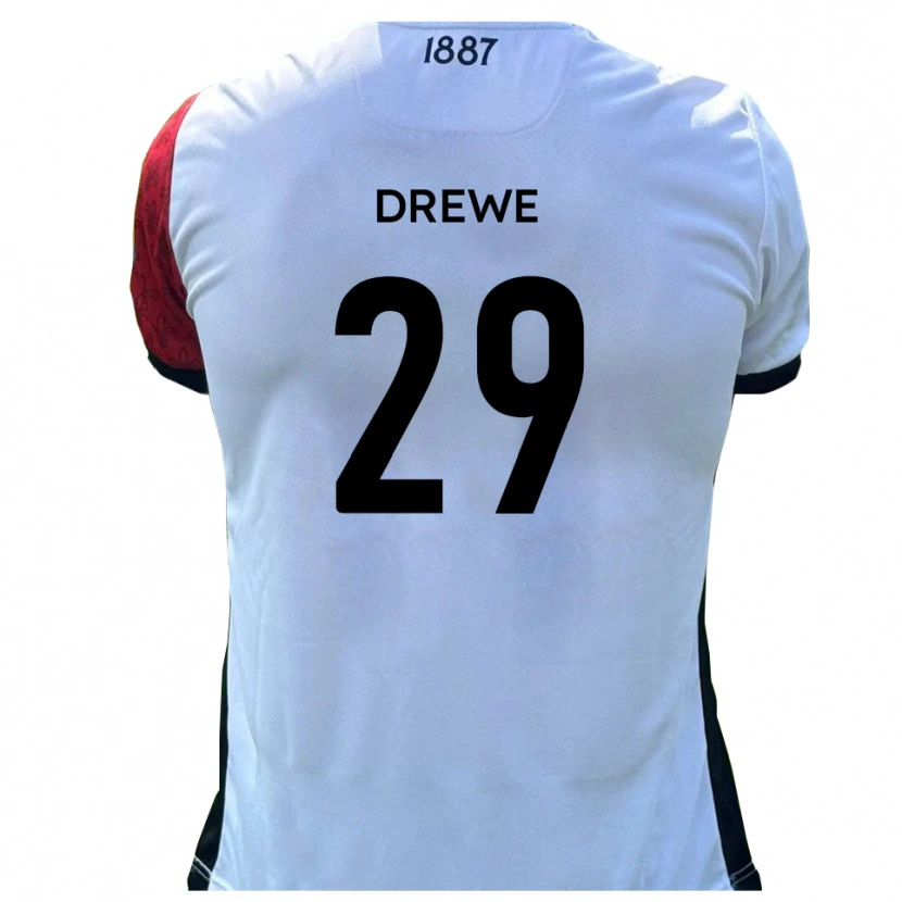 Danxen Dětské Aaron Drewe #29 Červená Bílá Domů Hráčské Dresy 2025/26 Dres