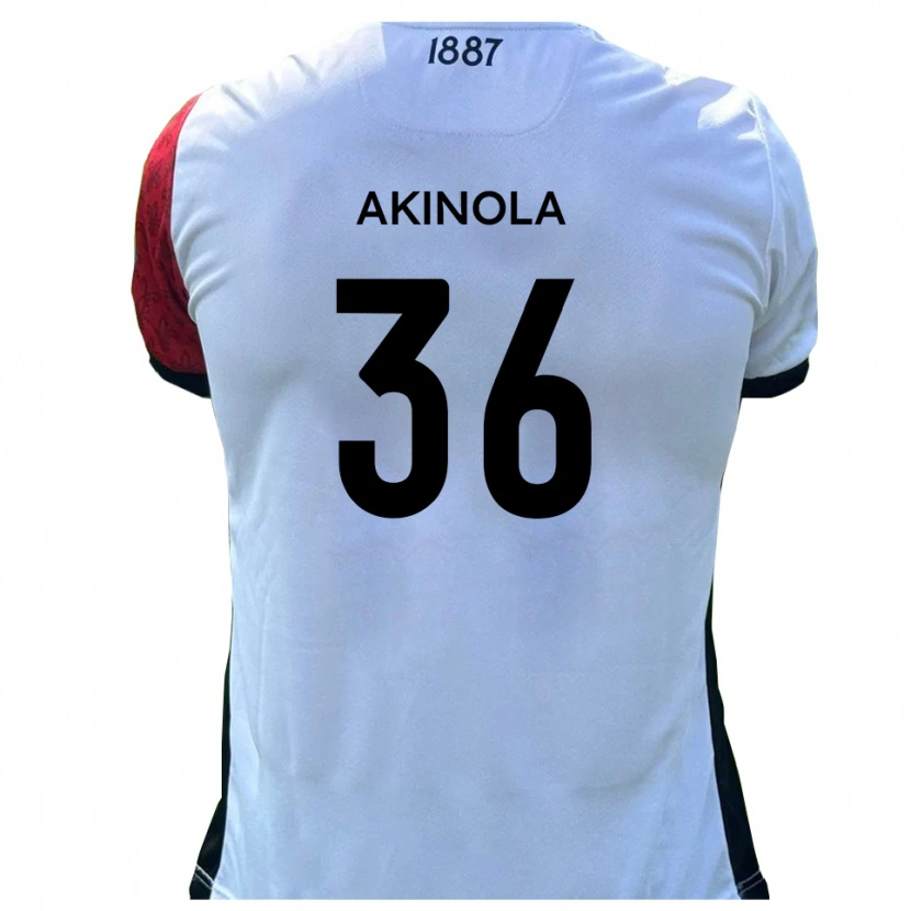 Danxen Dětské Tim Akinola #36 Červená Bílá Domů Hráčské Dresy 2025/26 Dres