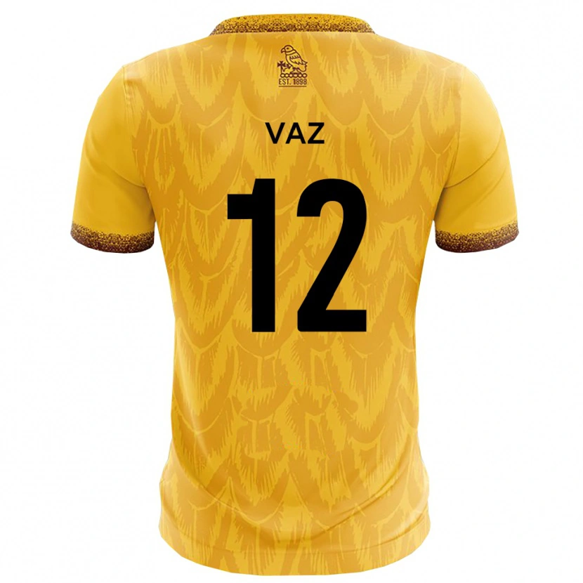 Danxen Dětské Eduino Vaz #12 Žlutá Hnědá Domů Hráčské Dresy 2025/26 Dres