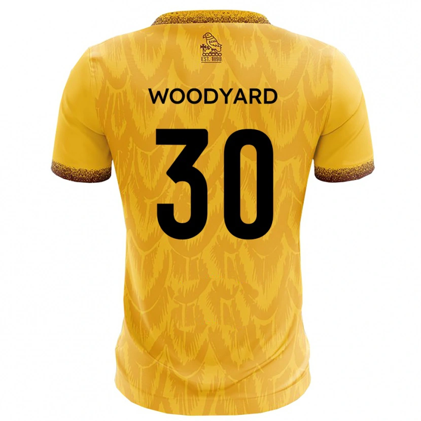 Danxen Dětské Alex Woodyard #30 Žlutá Hnědá Domů Hráčské Dresy 2025/26 Dres