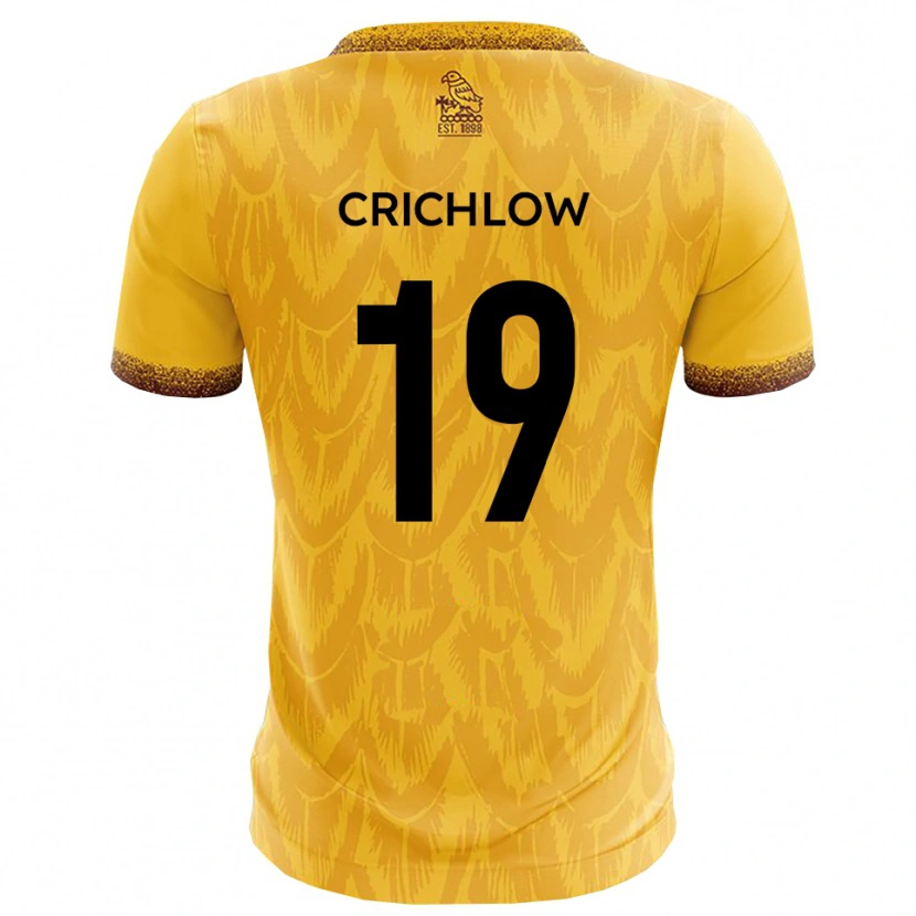 Danxen Dětské Kane Crichlow #19 Žlutá Hnědá Domů Hráčské Dresy 2025/26 Dres
