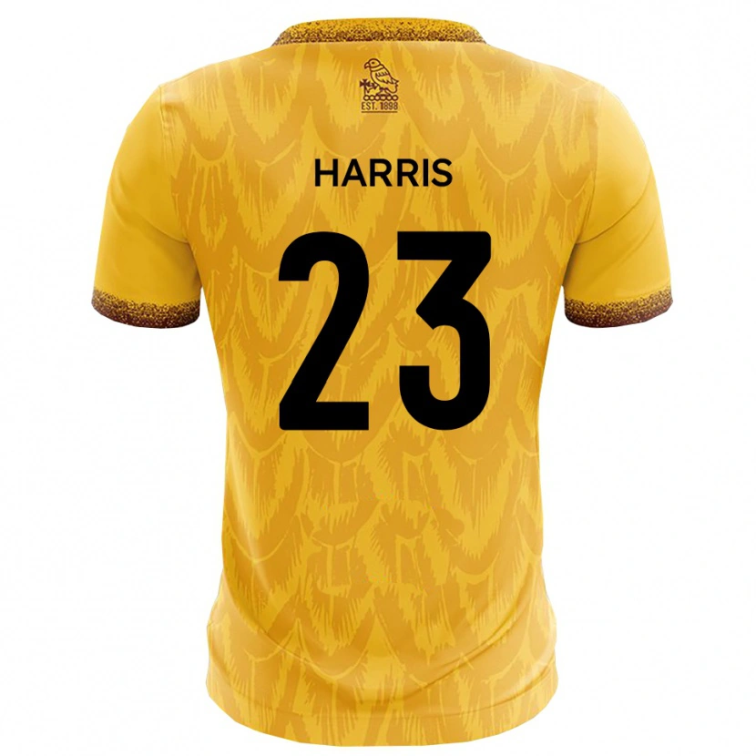 Danxen Dětské Jayden Harris #23 Žlutá Hnědá Domů Hráčské Dresy 2025/26 Dres