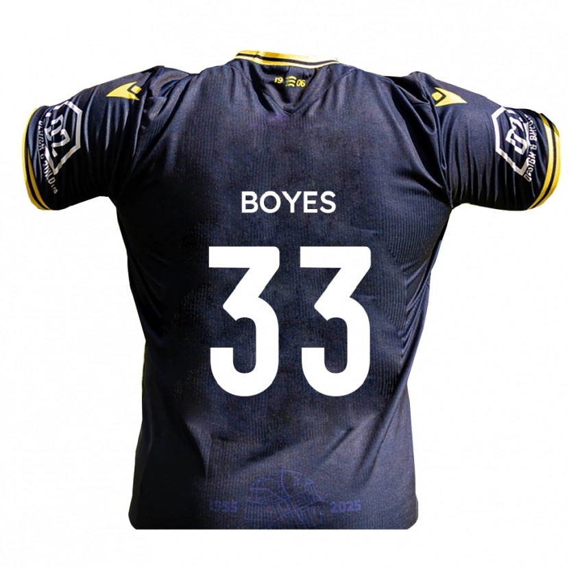 Danxen Dětské Harry Boyes #33 Tmavě Modrá Žlutá Domů Hráčské Dresy 2025/26 Dres