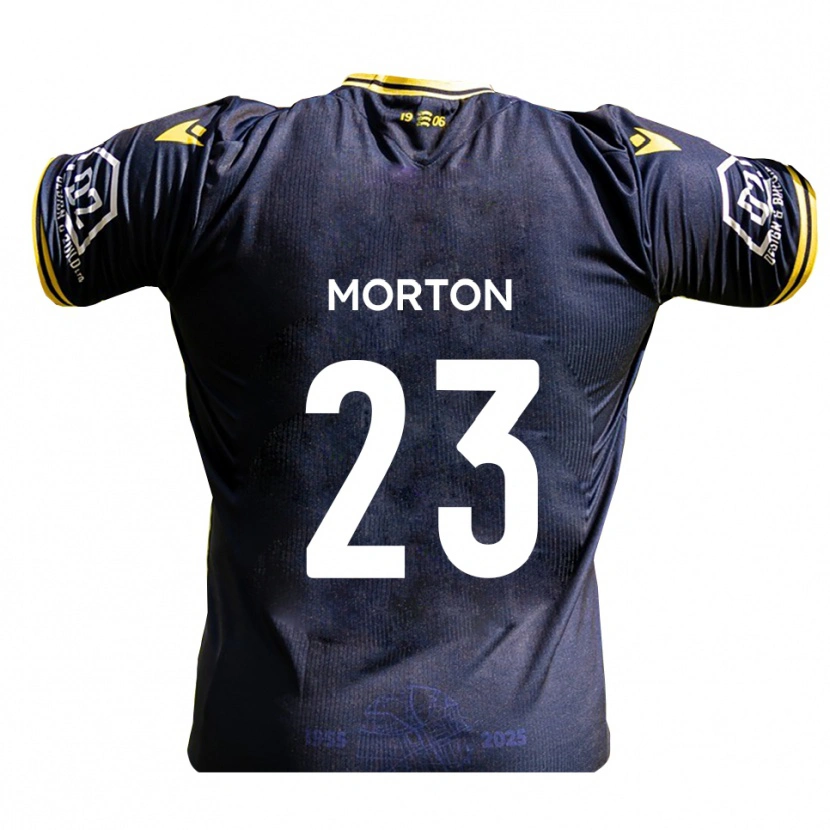 Danxen Dětské James Morton #23 Tmavě Modrá Žlutá Domů Hráčské Dresy 2025/26 Dres