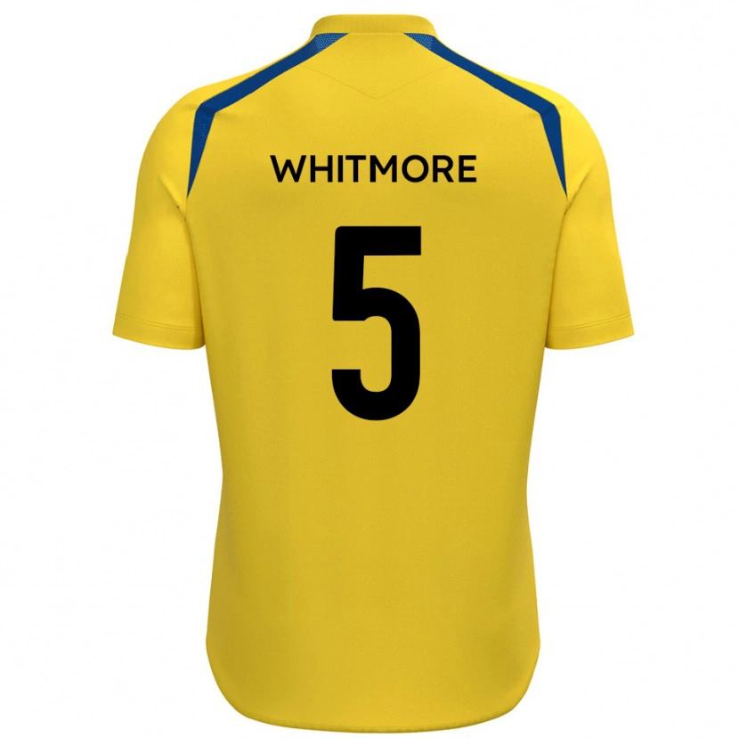 Danxen Dětské Alex Whitmore #5 Žlutá Modrá Domů Hráčské Dresy 2025/26 Dres