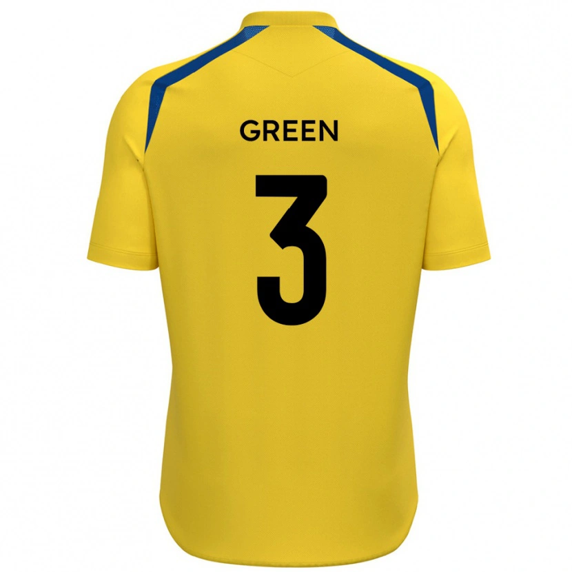 Danxen Dětské Cameron Green #3 Žlutá Modrá Domů Hráčské Dresy 2025/26 Dres