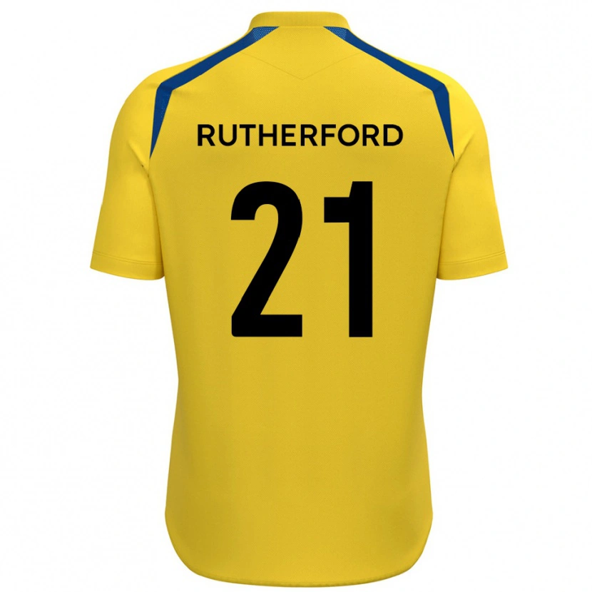 Danxen Dětské Oscar Rutherford #21 Žlutá Modrá Domů Hráčské Dresy 2025/26 Dres