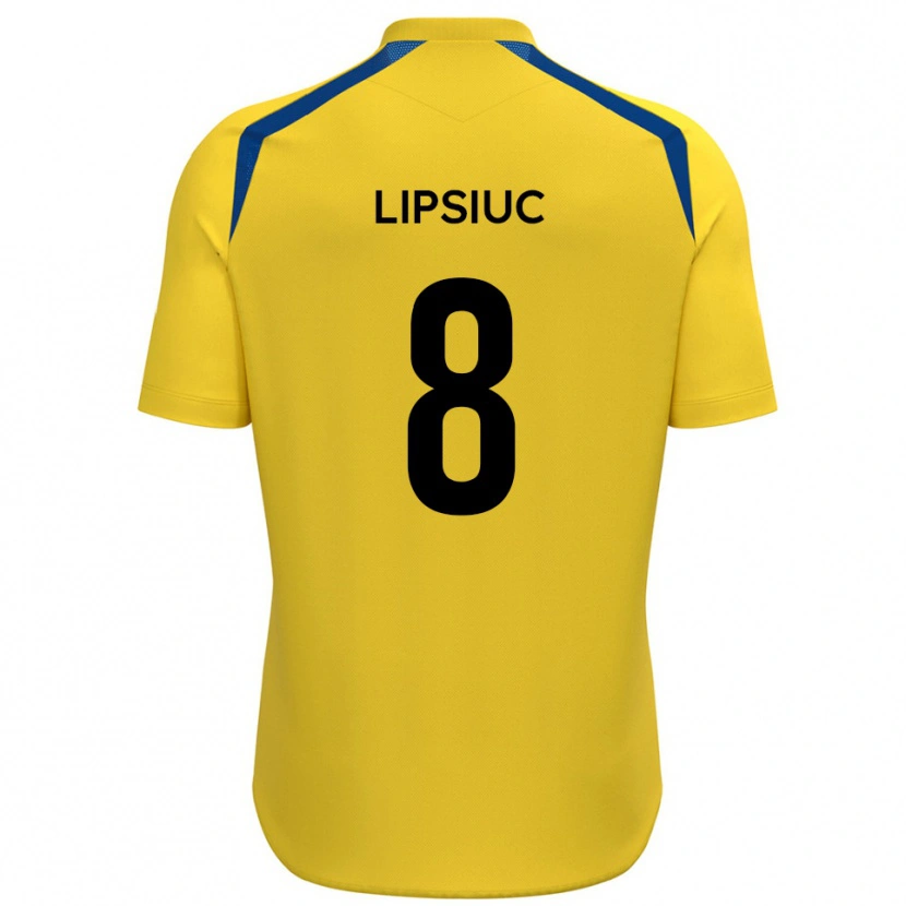 Danxen Dětské Darius Lipsiuc #8 Žlutá Modrá Domů Hráčské Dresy 2025/26 Dres