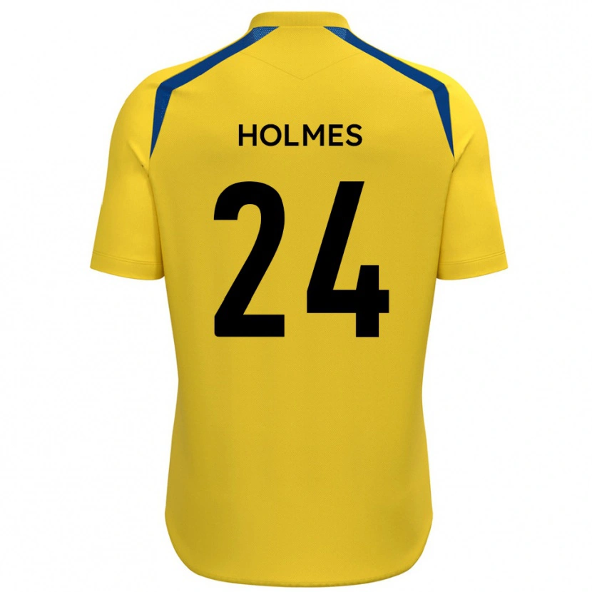 Danxen Dětské Fin Holmes #24 Žlutá Modrá Domů Hráčské Dresy 2025/26 Dres