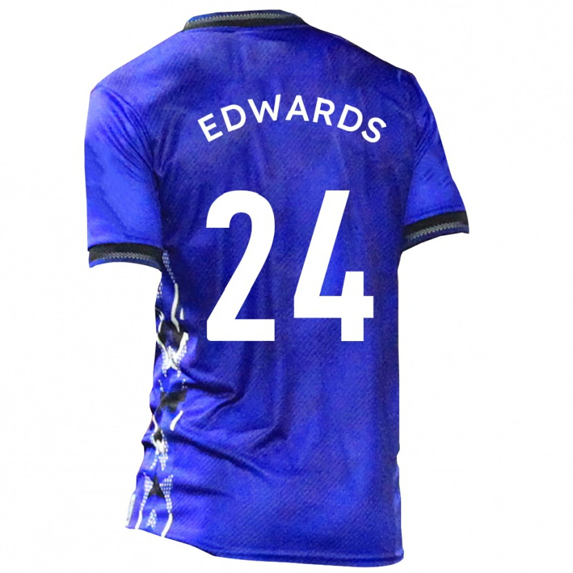 Danxen Dětské Corey Edwards #24 Modrá Bílá Domů Hráčské Dresy 2025/26 Dres