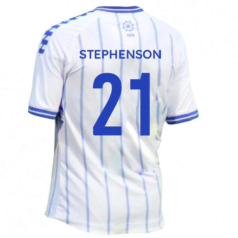 Danxen Dětské Louis Stephenson #21 Bílá Modrá Domů Hráčské Dresy 2025/26 Dres