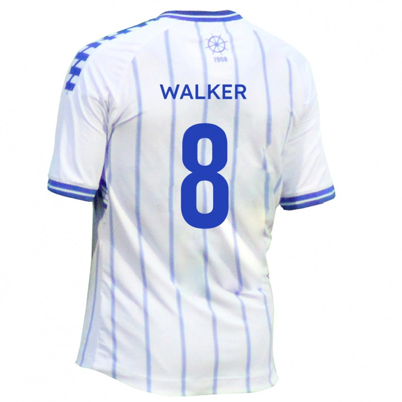 Danxen Dětské Brad Walker #8 Bílá Modrá Domů Hráčské Dresy 2025/26 Dres
