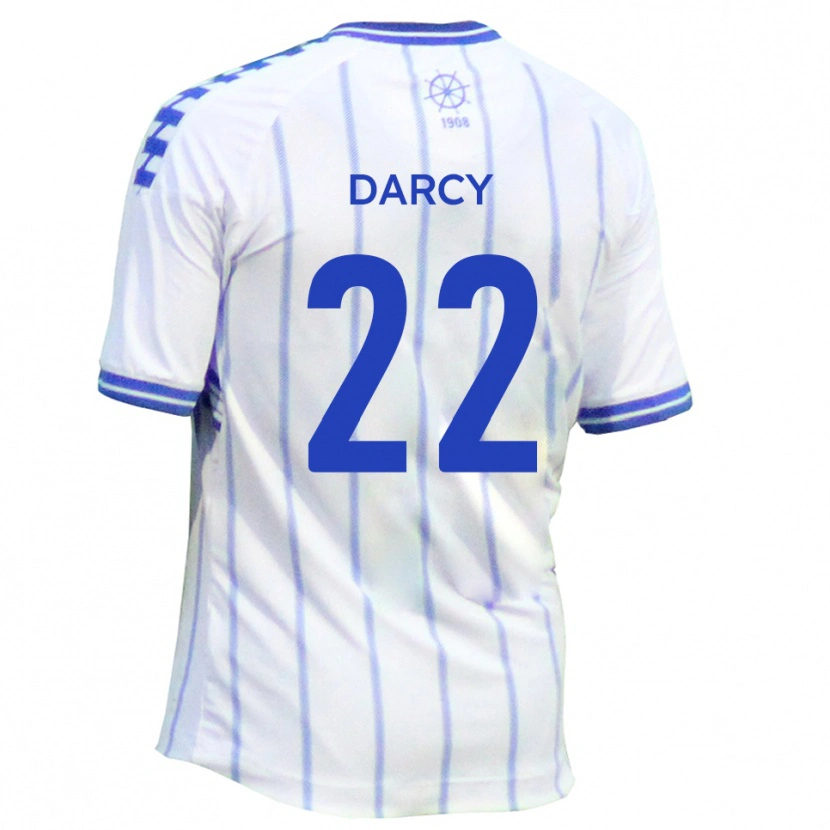 Danxen Dětské Campbell Darcy #22 Bílá Modrá Domů Hráčské Dresy 2025/26 Dres