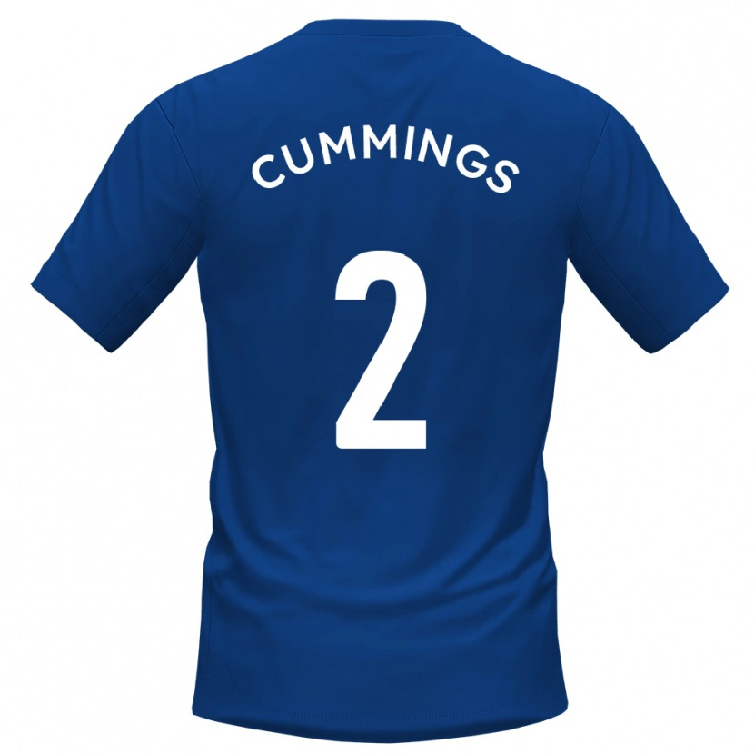 Danxen Dětské Jo Cummings #2 Modrá Bílá Domů Hráčské Dresy 2025/26 Dres